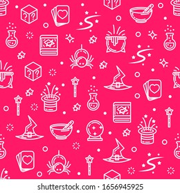 Seamless Pattern Magic Line Background Vector