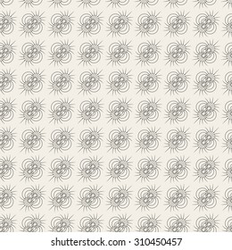 Seamless Pattern Of Magnetic Field, Sign Of Radiation On The Beige Background. Vector Illustration