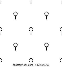 Seamless pattern with magnifier icon on white background. Vector illustration for design, web, wrapping paper, fabric, wallpaper.