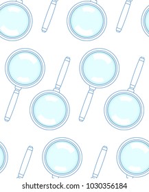 Seamless pattern of the magnifying glasses