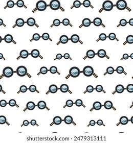 Seamless pattern with magnifying glasses, great for retro, vintage, or scientific designs