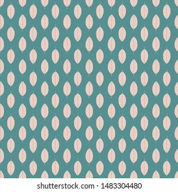 Seamless pattern magnolia leaves with blue background. Vector illustration