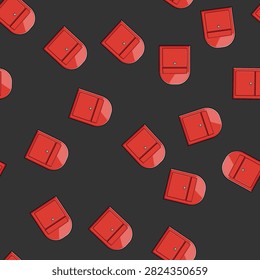 seamless pattern mail mailbox letter cartoon. box envelope, post red, delivery postbox mail mailbox letter sign vector
