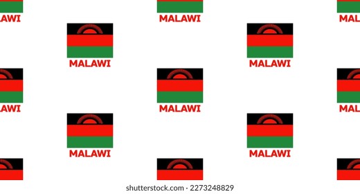 El patrón sin fisuras de la bandera del estado malauí.  Con la leyenda del nombre del país "MALAWI". 