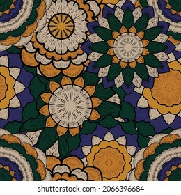 seamless pattern mandala art. traditional vintage pattern. pattern ornament art design.