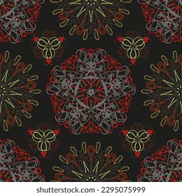 Nahtlose Muster mandala barokko Farbe