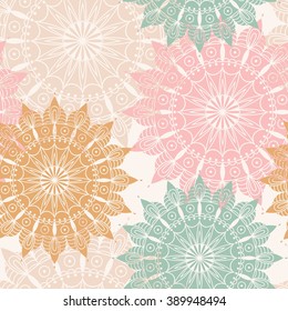 Seamless Pattern With Mandala. Design Element For Art.