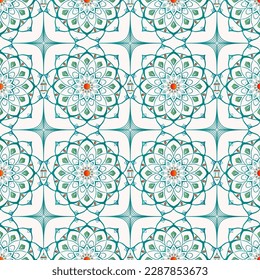 seamless pattern mandala gradient color for islamic day. design patterns for templates.