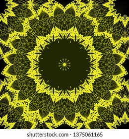 seamless pattern mandala islamic design. Etnic floral background. Vector illustration