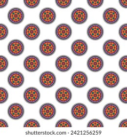 Nahtloses Muster mit Mandala-Ornament.