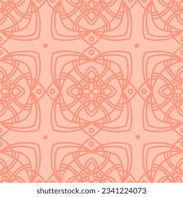 Seamless pattern with mandala ornament. The print is well suited for textiles, wallpaper and packaging.