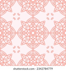 Seamless pattern with mandala ornament. The print is well suited for textiles, wallpaper and packaging.