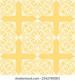 Seamless pattern with mandala ornament. The print is well suited for textiles, wallpaper and packaging.