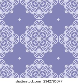 Patrón sin foco con adorno de mandala. La impresión es adecuada para textiles, papel pintado y embalajes.