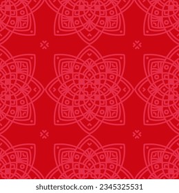 Seamless pattern with mandala ornament. The print is well suited for textiles, wallpaper and packaging.