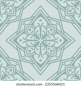 Seamless pattern with mandala ornament. The print is well suited for textiles, wallpaper and packaging.