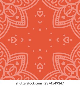 Seamless pattern with mandala ornament. The print is well suited for textiles, wallpaper and packaging.