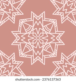 Seamless pattern with mandala ornament. The print is well suited for textiles, wallpaper and packaging.