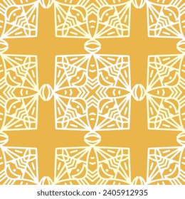 Seamless pattern with mandala ornament. The print is well suited for textiles, wallpaper and packaging.