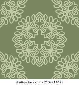 Seamless pattern with mandala ornament. The print is well suited for textiles, wallpaper and packaging.