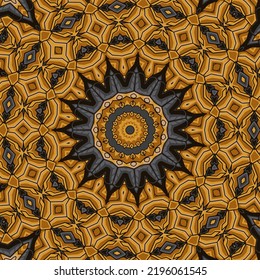 Patrón sin foco con adorno de mandala. Motivos tradicionales árabes e indios