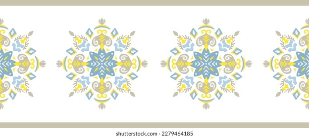 Seamless pattern with mandala ornament. Traditional Arabic, Indian motifs. Great for fabric and textile, wallpaper, packaging or any desired idea.