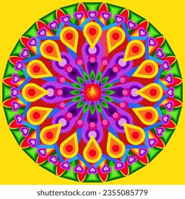 Seamless pattern with mandala ornament. Traditional Arabic, Indian motifs. Great for fabric and textile, wallpaper, packaging or any desired idea.
