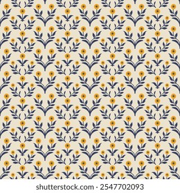 Seamless pattern with mandala ornament. Traditional Arabic, Indian motifs, suitable for fabric and textile, wallpaper, packaging or ceramics.
