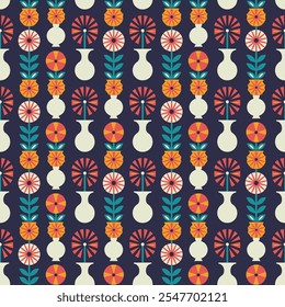 Seamless pattern with mandala ornament. Traditional Arabic, Indian motifs, suitable for fabric and textile, wallpaper, packaging or ceramics.
