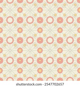 Seamless pattern with mandala ornament. Traditional Arabic, Indian motifs, suitable for fabric and textile, wallpaper, packaging or ceramics.
