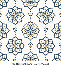 Patrón sin fisuras con adorno de mandala. Motivos tradicionales árabes e indios. Ideal para la tela y la materia textil, el Fondo de pantalla, el embalaje o cualquier idea deseada.