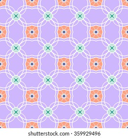 Seamless pattern with mandala round circular ornament, geometric floral pattern, decorative repeating fabric texture. Tribal ethnic motif, vector abstract background
