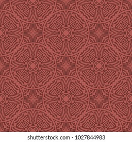 Seamless pattern with mandala. Vintage decorative elements