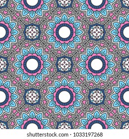 Seamless pattern with mandala. Vintage decorative elements