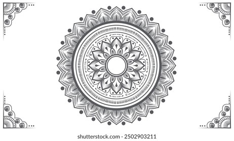 Seamless pattern with mandala. Vintage decorative elements. Happy Diwali background.