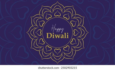 Seamless pattern with mandala. Vintage decorative elements. Happy Diwali background.