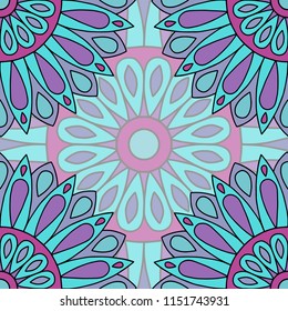Seamless pattern with mandalas