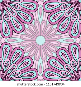 Seamless pattern with mandalas