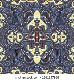 Seamless pattern with mandalas. Abstract multicolored background. Patterns for scarves, tiles, textiles.