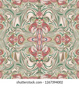 Seamless pattern with mandalas. Abstract multicolored background. Patterns for scarves, tiles, textiles. Vector