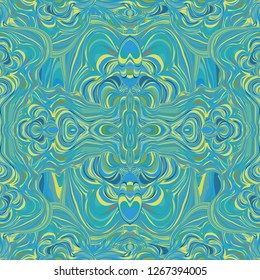 Seamless pattern with mandalas. Abstract multicolored background. Patterns for scarves, tiles, textiles. Vector