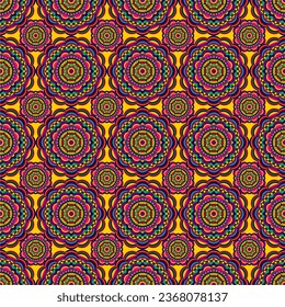 Seamless pattern with mandalas background beautiful print art decor design