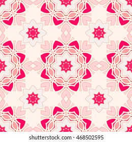 Seamless pattern with mandalas in beautiful colors. Vector background