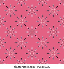 Seamless pattern with mandalas in beautiful colors. Vector background. Perfect for prints, fabric, wallpaper, wrapping paper etc.