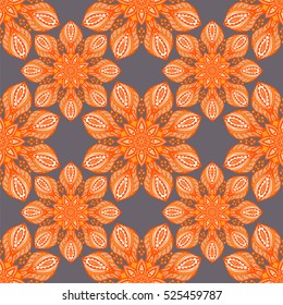 Seamless pattern with mandalas in beautiful colors. Vector background