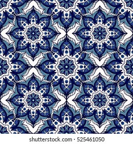 Patrón sin inconvenientes con mandalas en colores hermosos. Fondo del vector