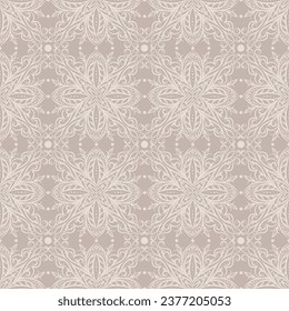 Seamless pattern with mandalas. Boho vintage style vector background. Silk neck scarf or kerchief square pattern design style, best motive for print on fabric or paper.