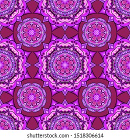 seamless pattern with mandalas ethnic
