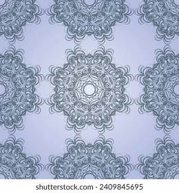 Seamless pattern with mandalas. For fabric design, wallpapers, backgrounds, wrapping paper and so on. Vector.