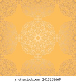 Patrón sin foco con mandalas. Para el diseño de tela, papeles pintados, fondos, papel de envoltura, etc. Vector.